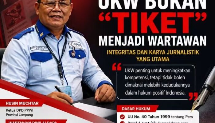 UKW Bukan Syarat Menjadi Wartawan, Ketua DPD PPWI Lampung: Integritas dan Karya Jurnalistik Lebih Utama