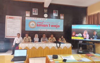 TIM VALIDASI KINERJA KEPALA SEKOLAH KUNJUNGI UPT SMAN 1 WAJO, VALIDASI CAPAIAN 10 PROGRAM PRIORITAS GUBERNUR SULSEL